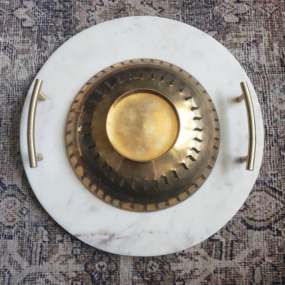 Vintage Brass Peacock Trivet Bowl - Picture 4 of 6